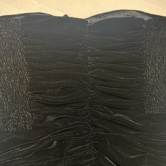 Zara Draped Velvet Mini Halter Dress - Picture 4 of 5